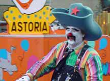 Clown, in Astoria parade